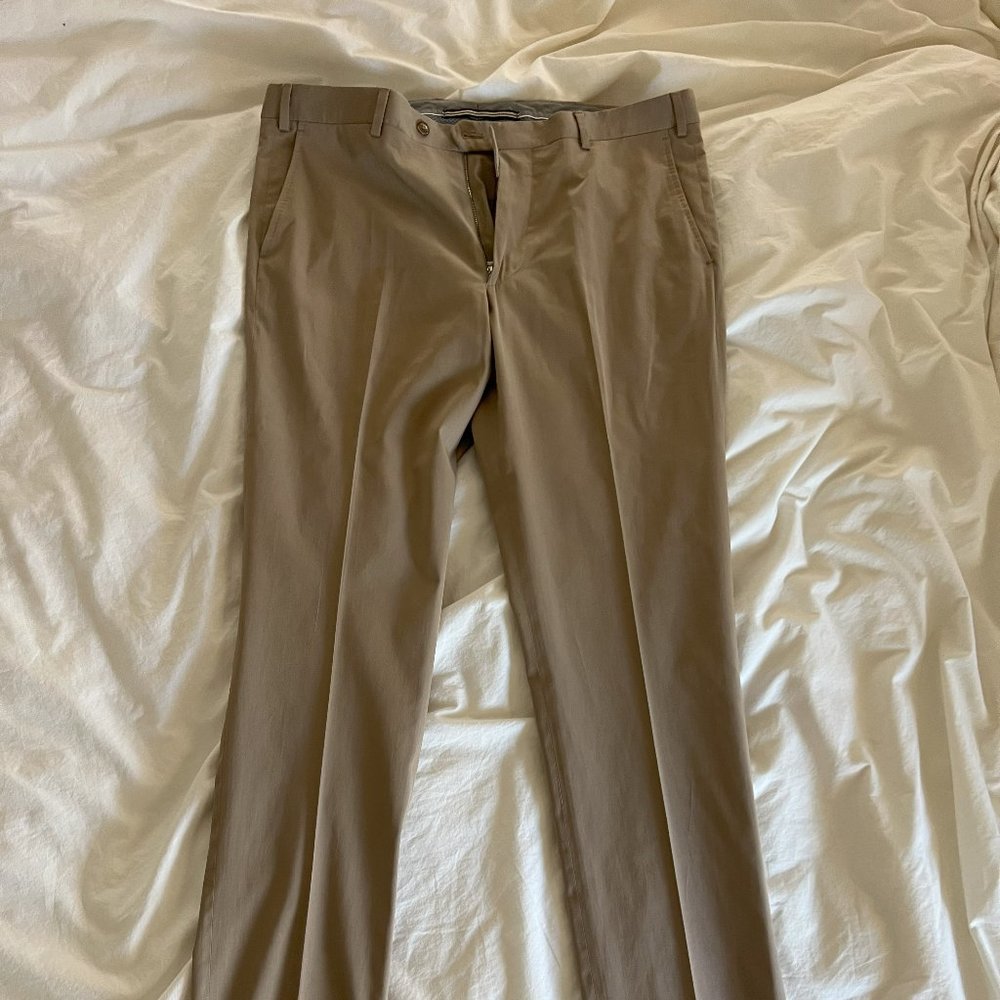 NWOT Peter Millar Cotton Silk Perfect Poplin Pant 36"W Unhemmed
